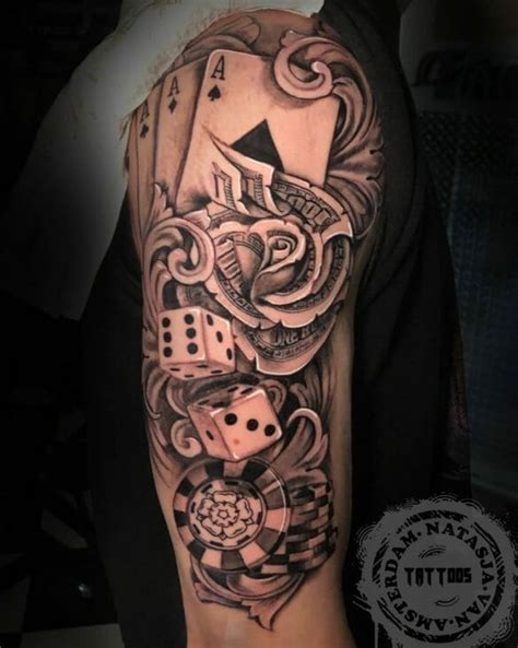 gambling tattoos black and white|101 Best Gambling Tattoo Ideas That Will Blow Your Mind! .
